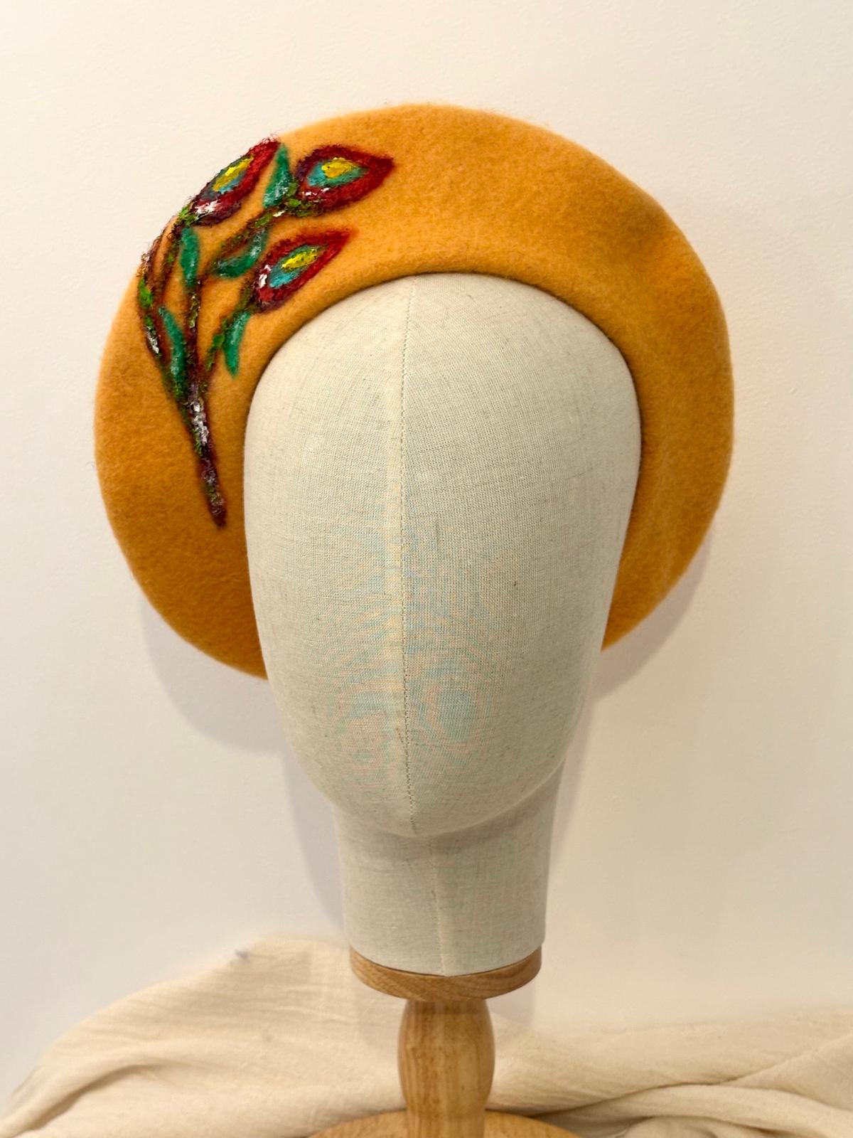 Sunset Horizon Handpainted Beret