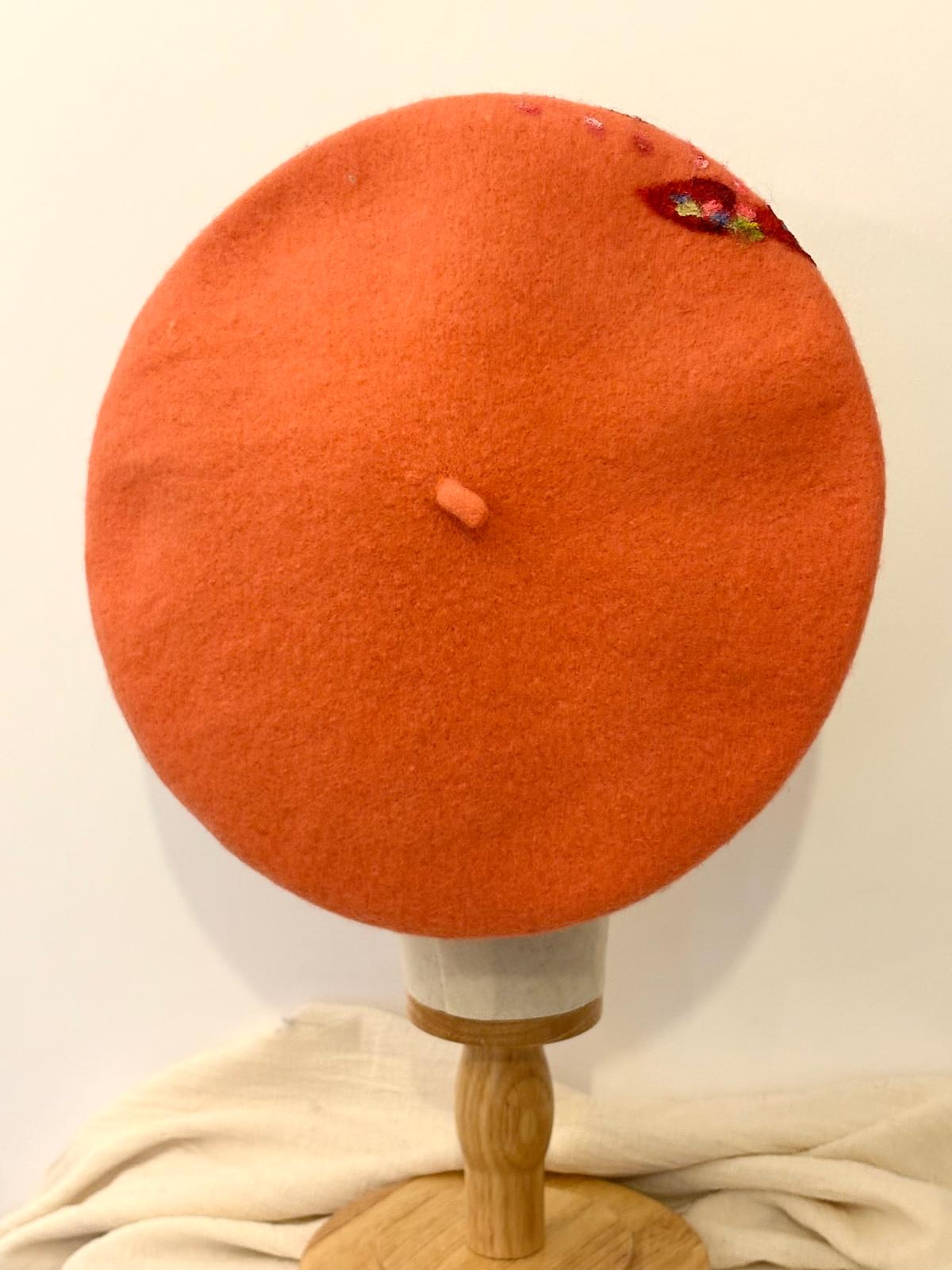 Earthsong Hanpainted Wool Beret